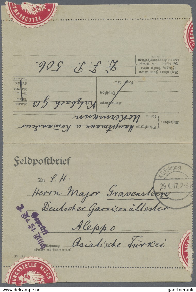 Br Militärmission: 1916/1917, Feldpost-Kartenbrief Mit Stempel "K.D.Feldpost 29.4.17 Aus Targoviste/Rum - Deutsche Post In Der Türkei