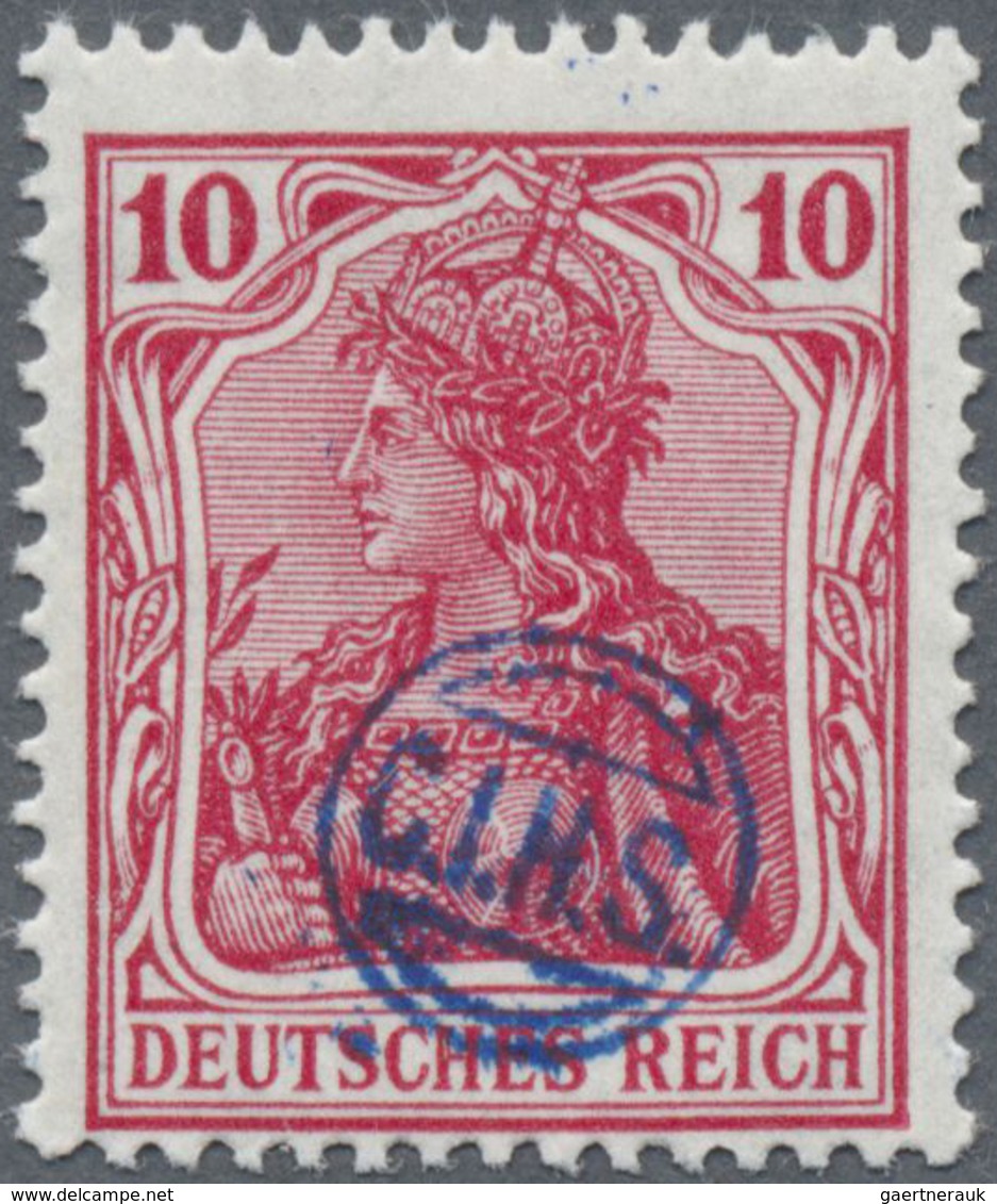 ** Deutsche Abstimmungsgebiete: Oberschlesien - Französische Besatzung: 1920, Germania 10 Pfg. Rot Mit - Autres & Non Classés