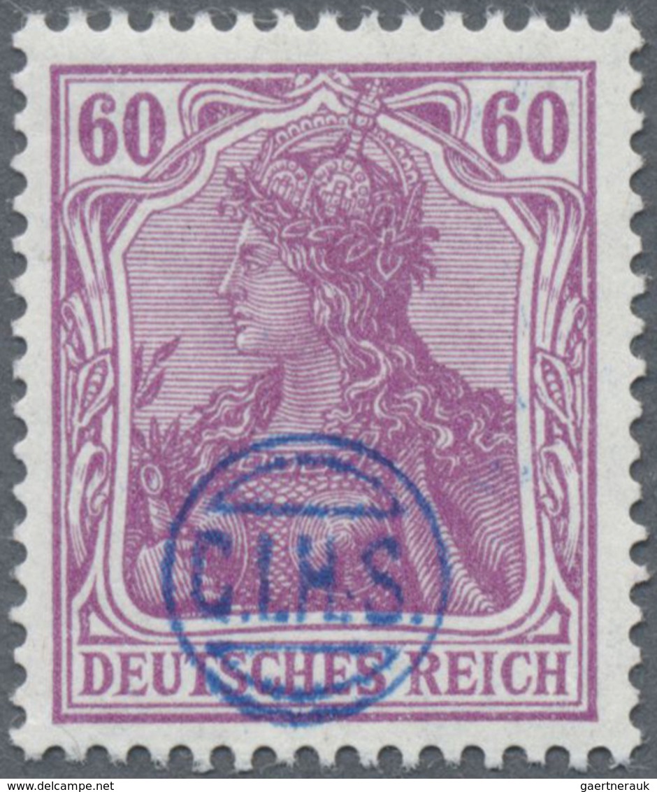 ** Deutsche Abstimmungsgebiete: Oberschlesien - Französische Besatzung: 1920, Germania 60 Pfg. Lila, Pe - Sonstige & Ohne Zuordnung