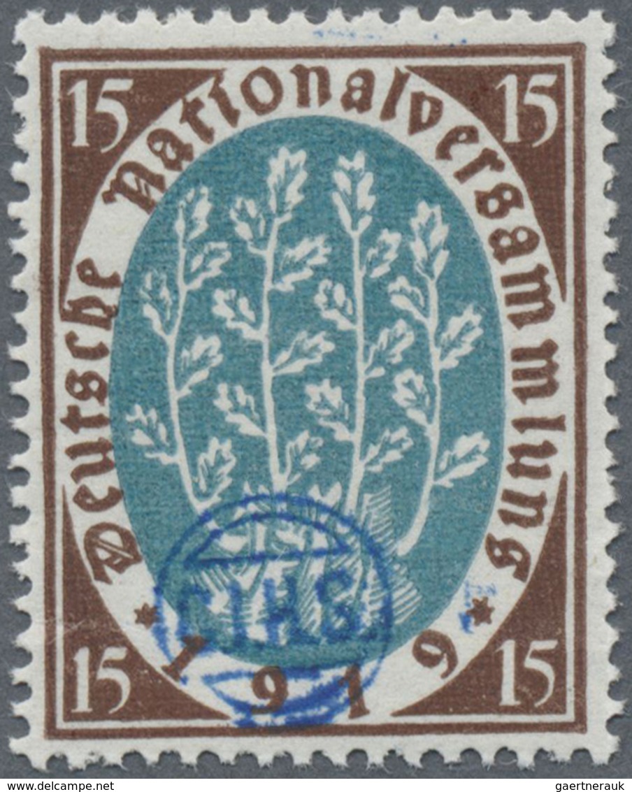 ** Deutsche Abstimmungsgebiete: Oberschlesien - Französische Besatzung: 1920, Nationalversammlung 15 Pf - Sonstige & Ohne Zuordnung