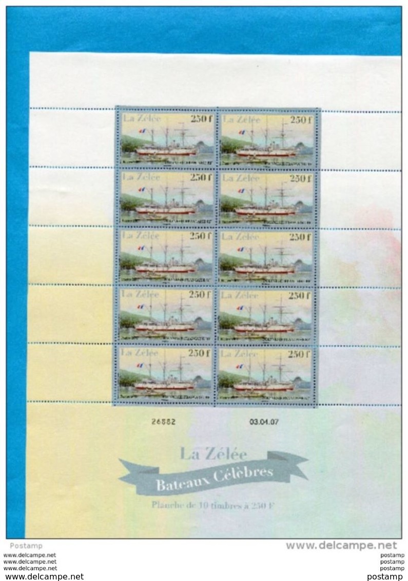 POLYNESIE Timbres -2 Feuilles N°809-10**LUXE Bateaux "le Sagitaire"+la Zélée - Cote 100eu Faciale 41.7 Euros - Nuovi