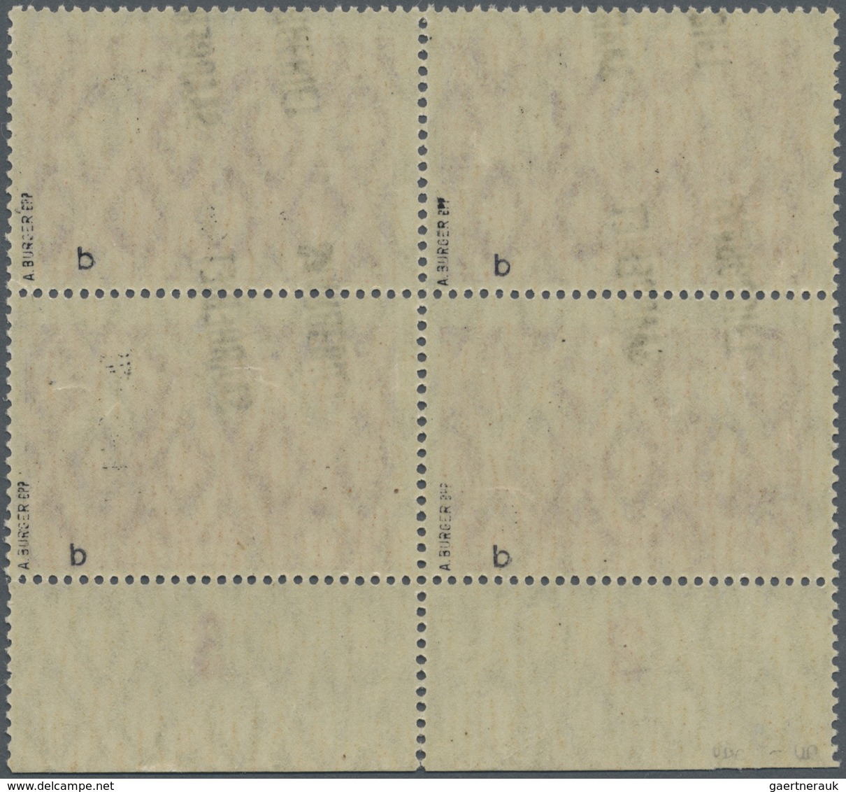 **/ Deutsche Abstimmungsgebiete: Saargebiet: 1920 Viererblock 2,50 Mark Magenta, Tadellos Postfrisch Mit - Altri & Non Classificati