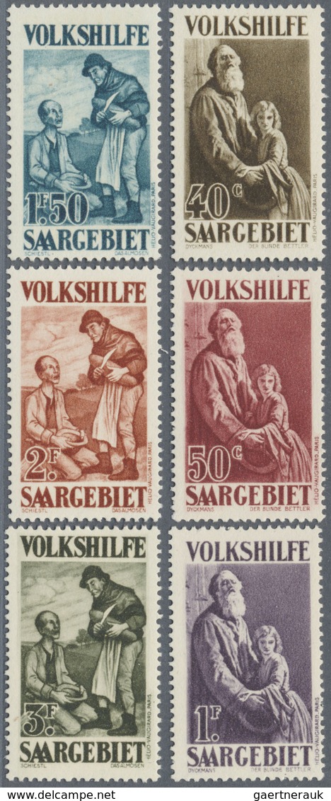 ** Deutsche Abstimmungsgebiete: Saargebiet: 1928, Taufrische Serie "Volkshilfe Gemälde" 40 C. - 3 Fr., - Altri & Non Classificati
