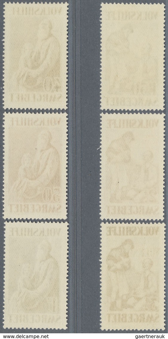 ** Deutsche Abstimmungsgebiete: Saargebiet: 1928, Taufrische Serie "Volkshilfe Gemälde" 40 C. - 3 Fr., - Sonstige & Ohne Zuordnung