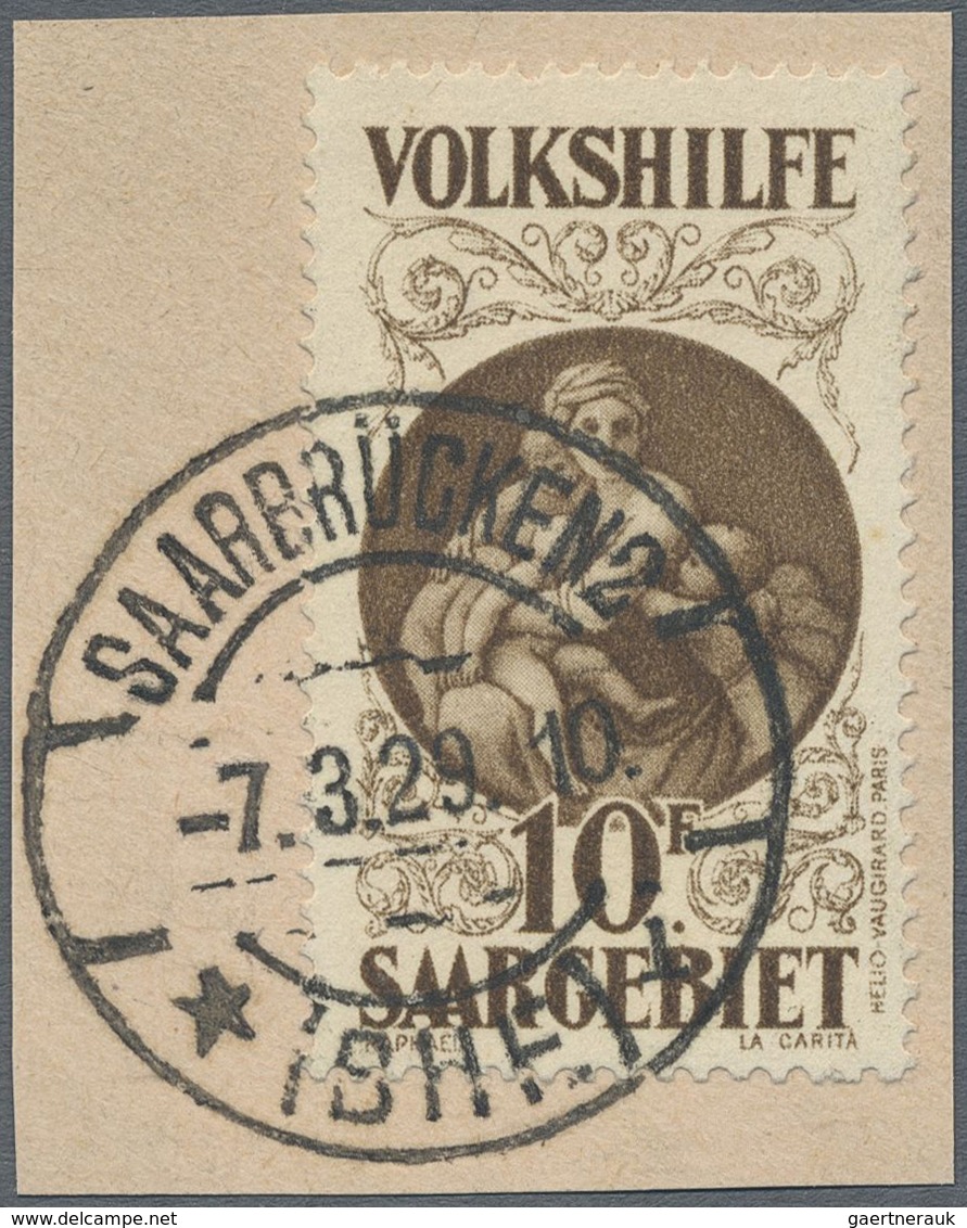 Brfst Deutsche Abstimmungsgebiete: Saargebiet: 1929, Volkshilfe Gemälde I, 10 Fr. Madonna, Perfektes Luxus - Autres & Non Classés