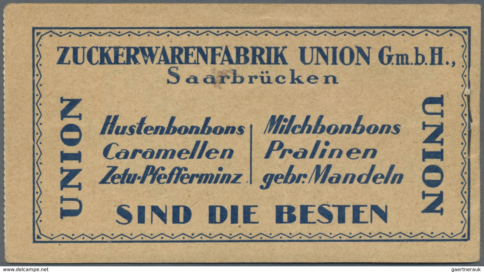 ** Deutsche Abstimmungsgebiete: Saargebiet - Markenheftchen: 1924, Freimarken "Landschaftsbilder", Komp - Altri & Non Classificati