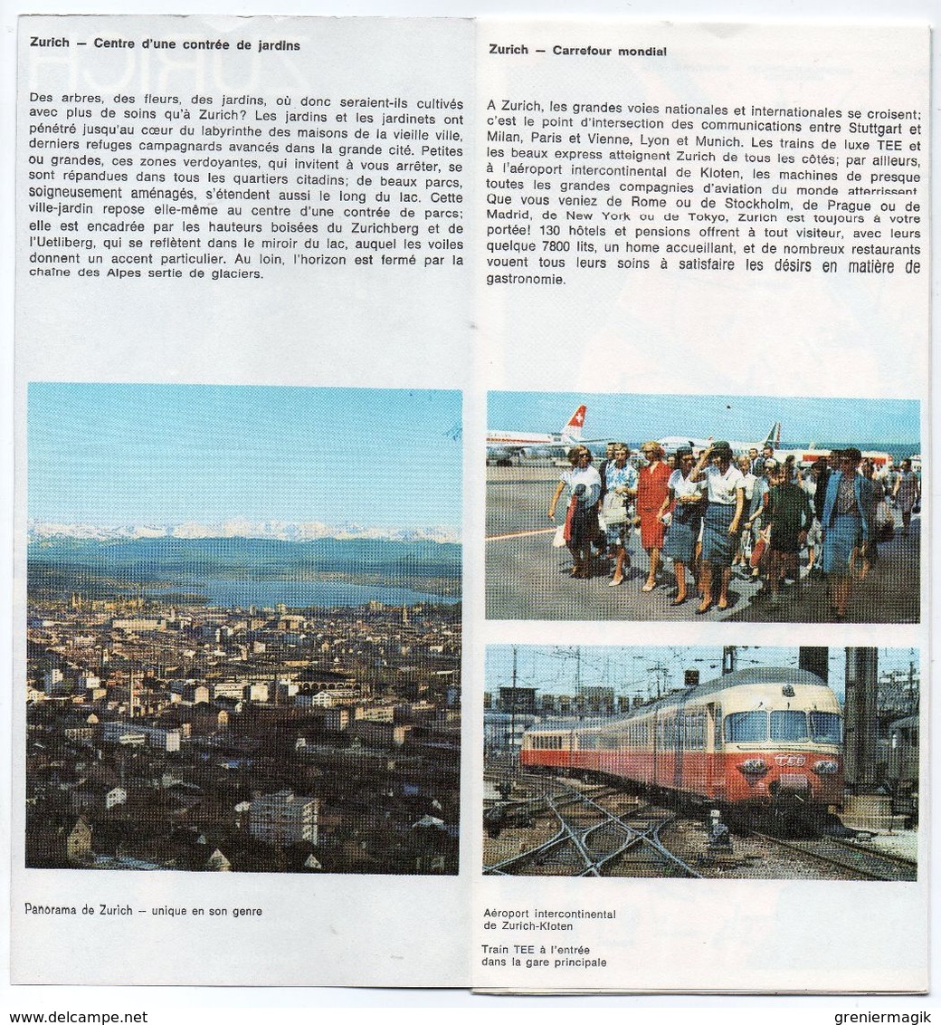 Suisse 1966 Dépliant Touristique Zurich - Plan - Schweiz - Dépliants Touristiques