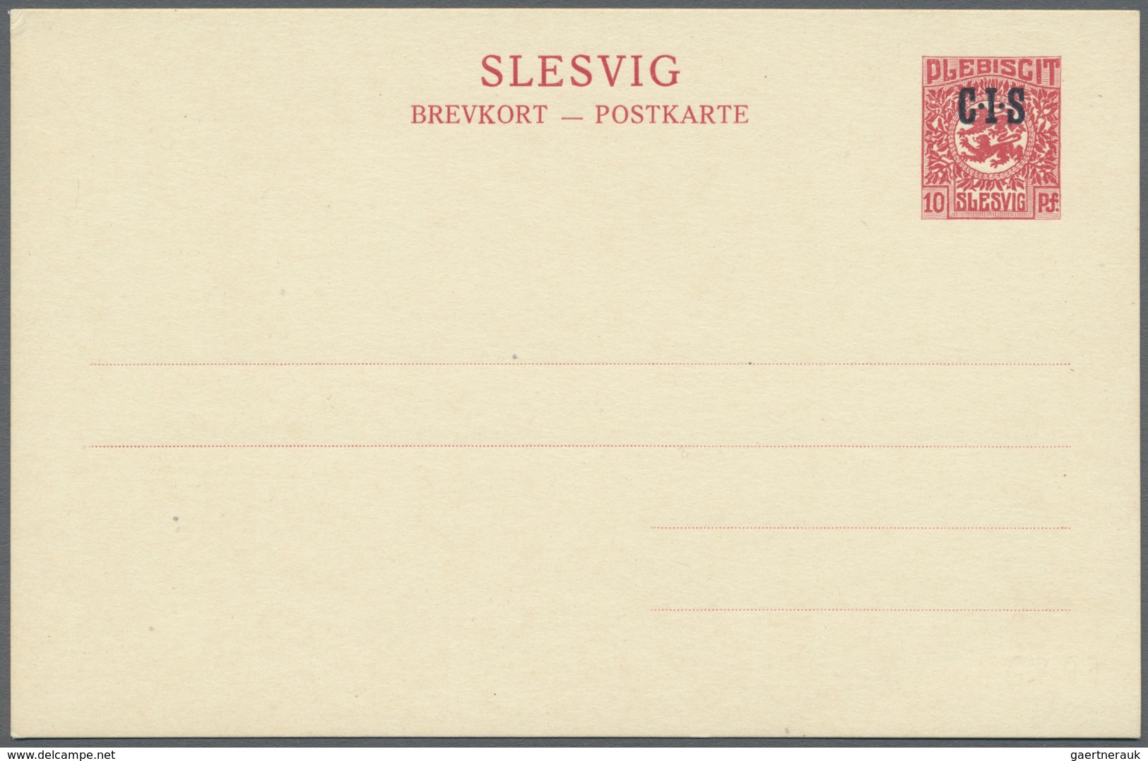 GA Deutsche Abstimmungsgebiete: Schleswig - Ganzsachen: 1920. Set Der 3 Dienstpostkarten Mit WSt.-Aufdr - Sonstige & Ohne Zuordnung
