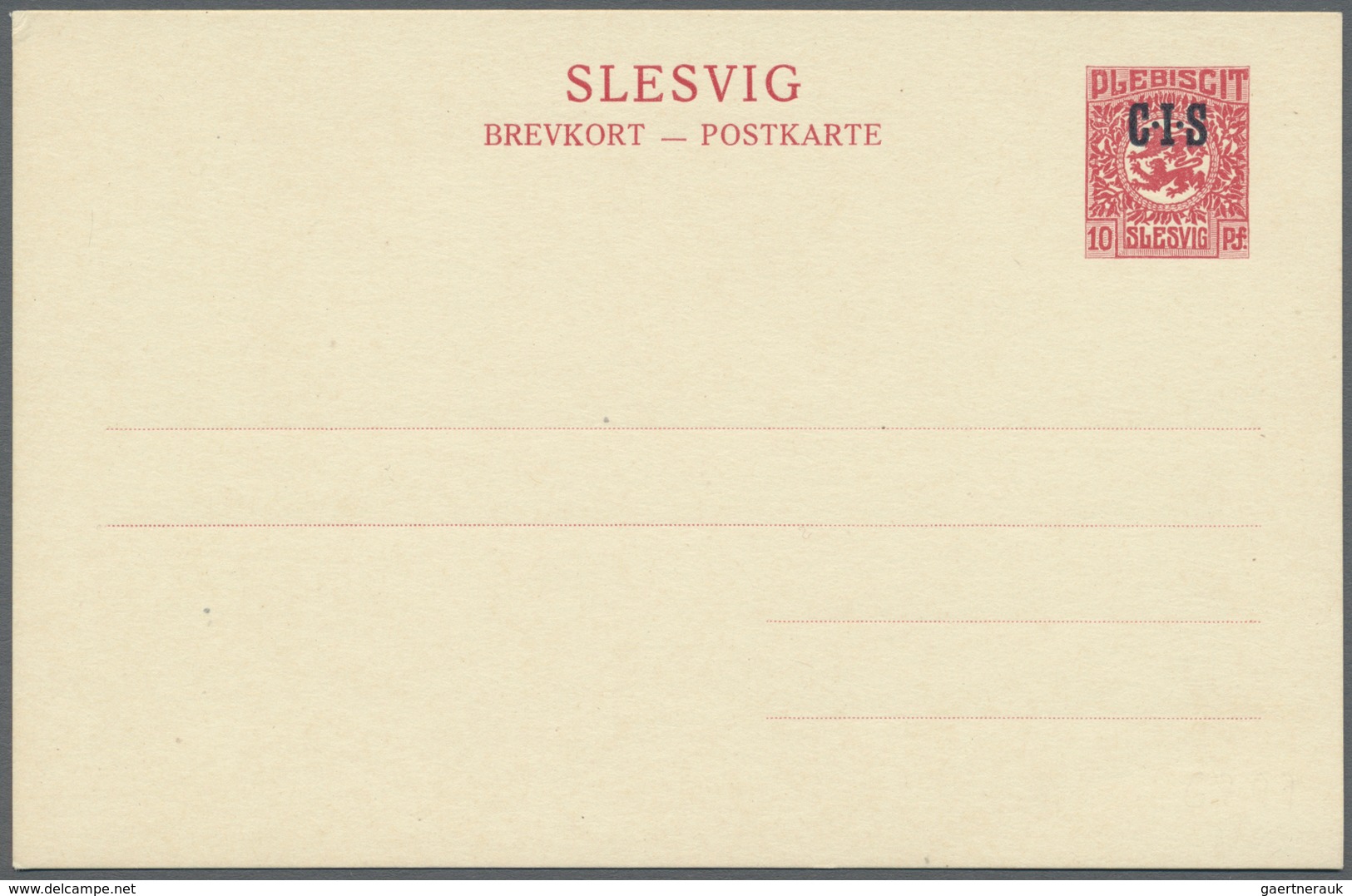 GA Deutsche Abstimmungsgebiete: Schleswig - Ganzsachen: 1920. Set Der 3 Dienstpostkarten Mit WSt.-Aufdr - Altri & Non Classificati