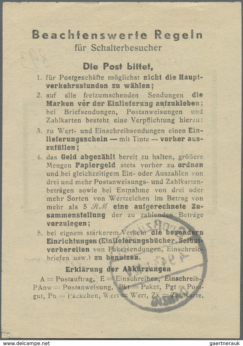 Br Danzig - Stempel: 1943, GROßZÜNDER / DANZIG, 4.9.43, Aptierter Danzig-Stempel, Insgesamt 8x Als Entw - Autres & Non Classés