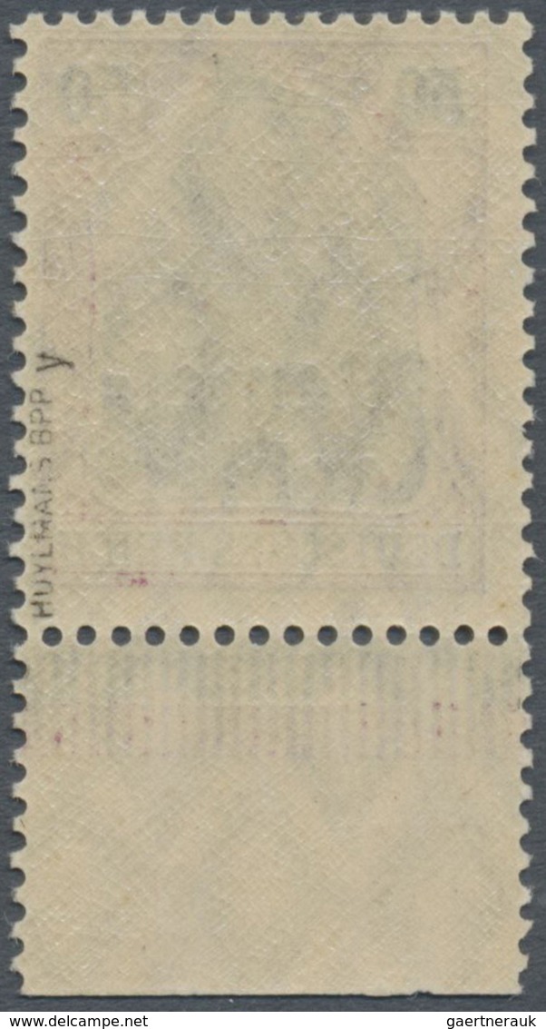 ** Memel: 1920, 50 Pfg. Germania, Dunkelgraulila Auf Orangeweiß, Tadellos Postfrisches Unterrandstück I - Memel (Klaipeda) 1923