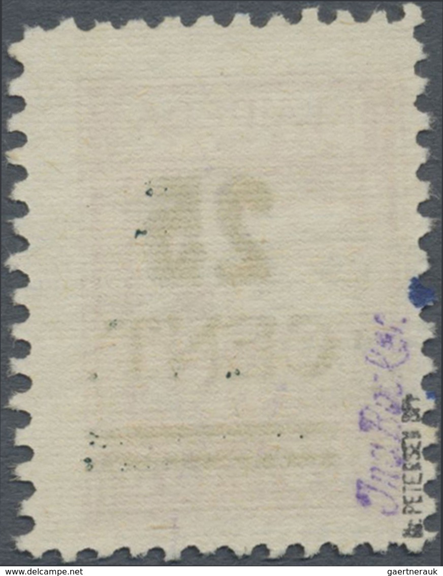 O Memel: 1923, 25 C. Grünaufdruck, Aufdrucktype I, Schwarzgrüner Blockzifferaufdruck 25 CENT. Auf 100 - Memel (Klaïpeda) 1923