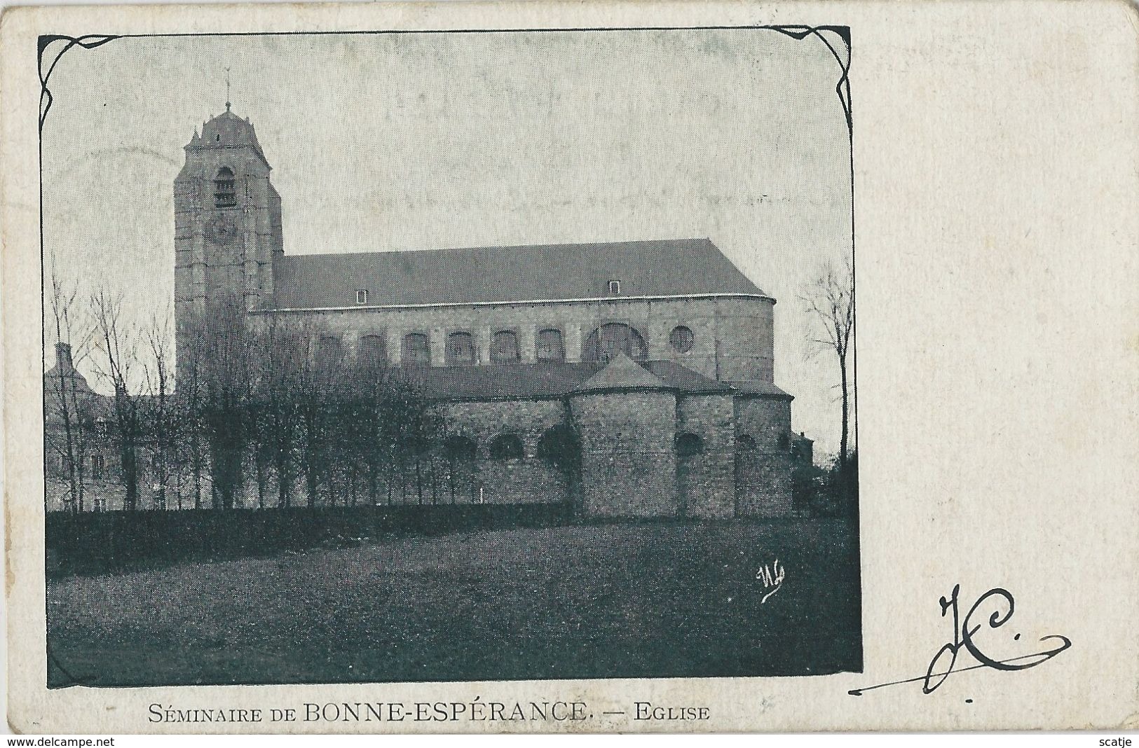 Séminaire De BONNE_ESPERANCE.  -   Eglise   -   Binche  1903  Naar   Brugge - Estinnes