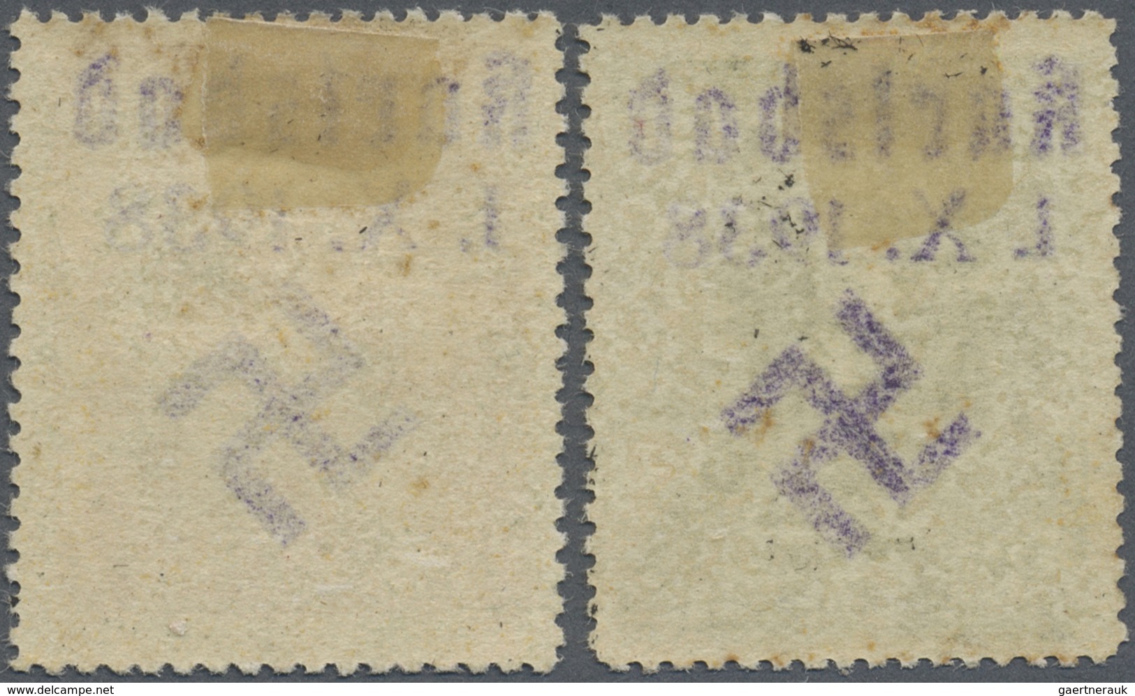 * Sudetenland - Karlsbad: 1938, Sokol-Winterspiele, 50 H. Und 2 Kr., Mit Handstempelaufdruck "Karlsbad - Région Des Sudètes
