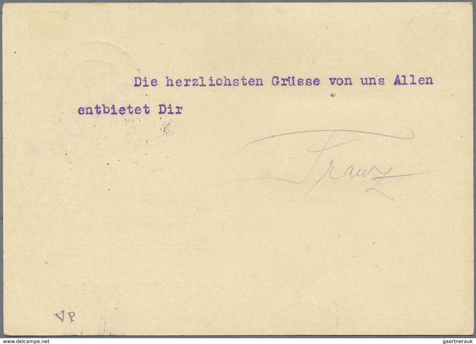 GA Sudetenland - Reichenberg: 1938, Frei-/Messemarke Mit Handstempelaufdruck "Wir Sind Frei!" Auf GA-Po - Sudetenland