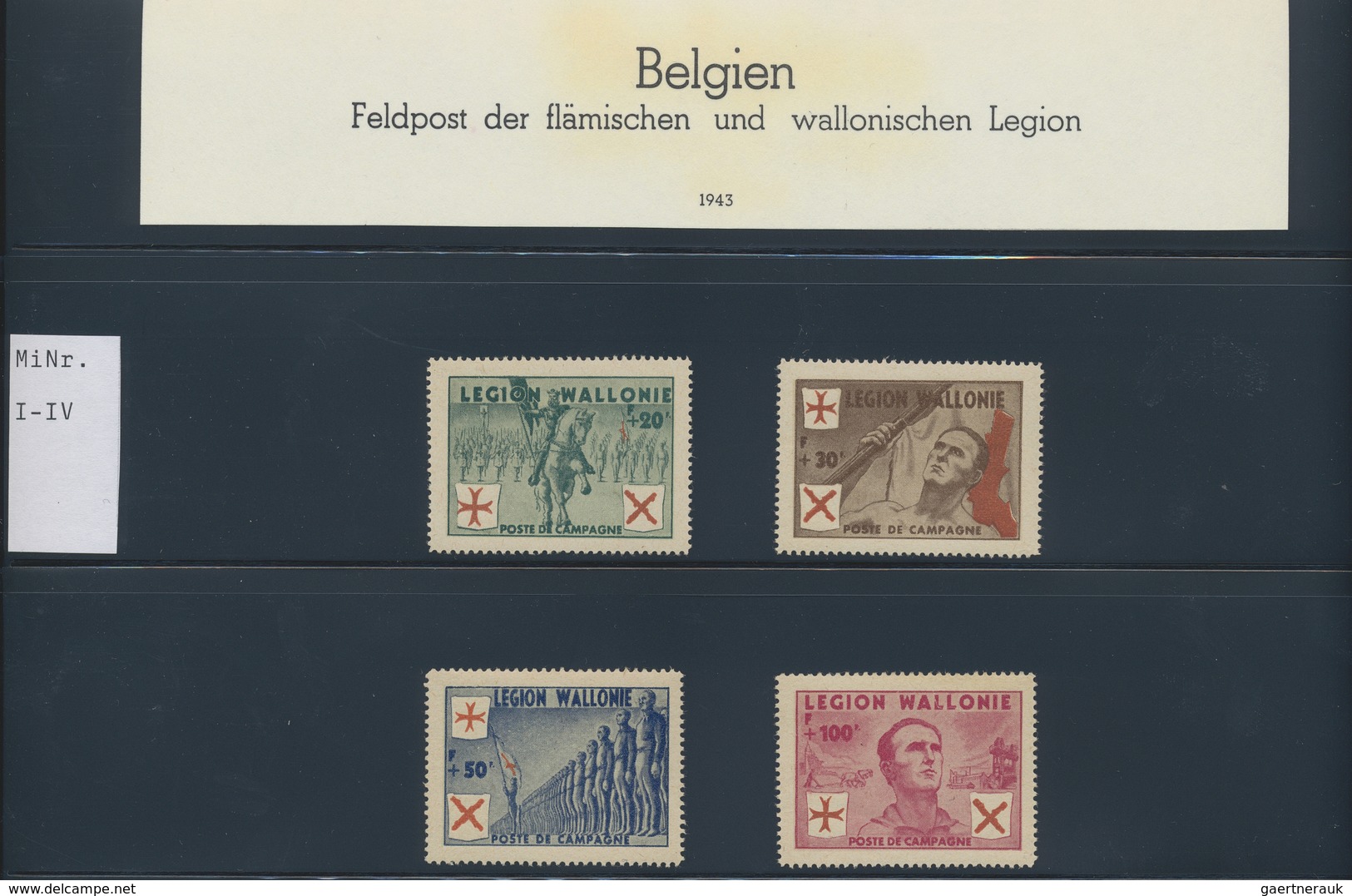 **/Br Dt. Besetzung II WK - Belgien: Flämische und Wallonische Legion: beide Gebiete postfrisch komplett m