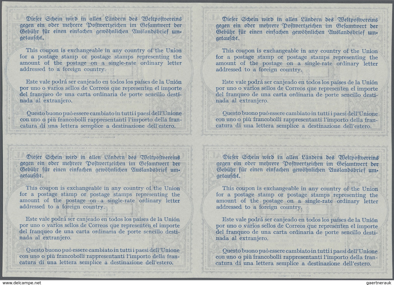 GA Dt. Besetzung II WK - Böhmen Und Mähren - Ganzsachen: 1940, Juni. Internationaler Antwortschein "2.6 - Besetzungen 1938-45
