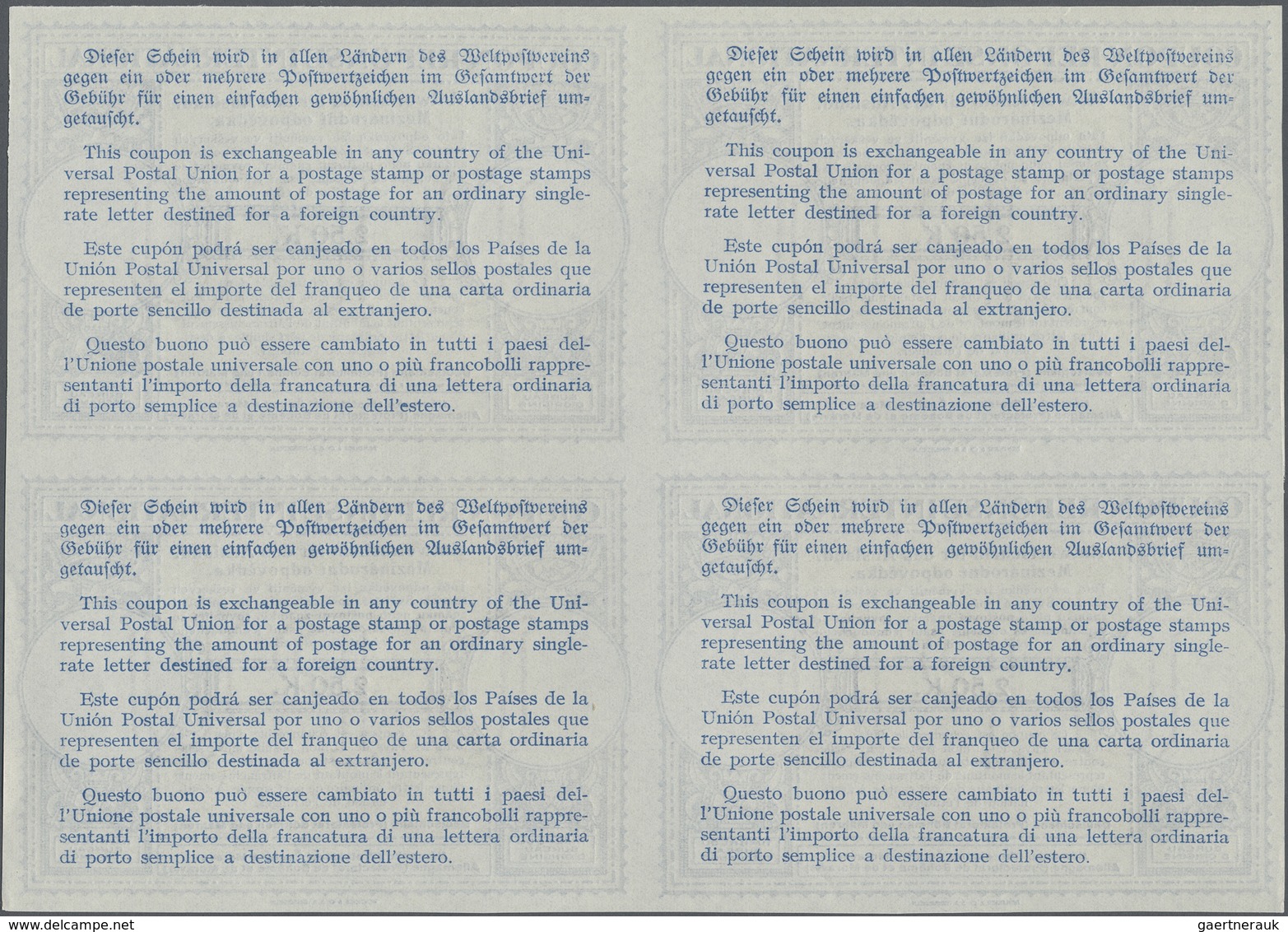 GA Dt. Besetzung II WK - Böhmen Und Mähren - Ganzsachen: 1942, Februar. Internationaler Antwortschein " - Occupazione 1938 – 45