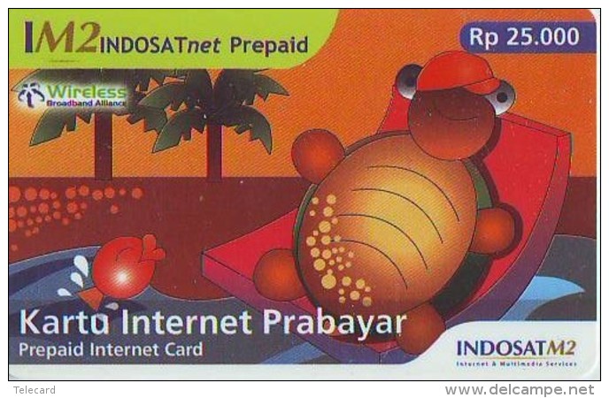 Télécarte INDONESIE * TURTLE *  (2259)  PHONECARD  * TORTUE *  TELEFONKARTE * SCHILDKRÖTE - Schildpadden