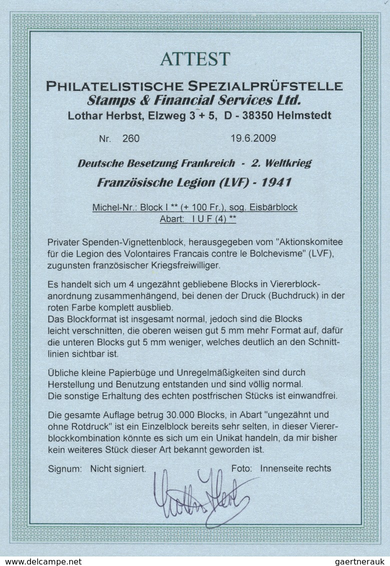 ** Dt. Besetzung II WK - Frankreich - Privatausgaben: Legionärsmarken: Deutsche Besetzung Frankreich - - Occupazione 1938 – 45