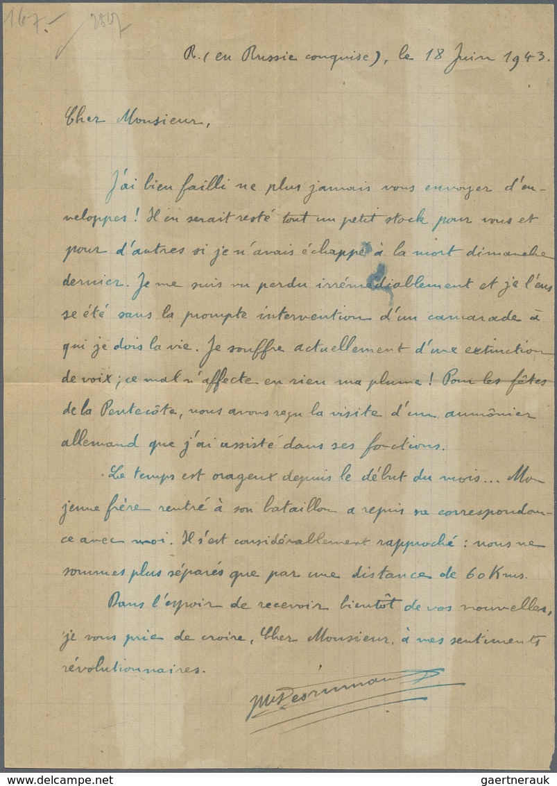 Br Dt. Besetzung II WK - Frankreich - Privatausgaben: Legionärsmarken: 1943, (14.10.), Spenden-Vignette - Besetzungen 1938-45