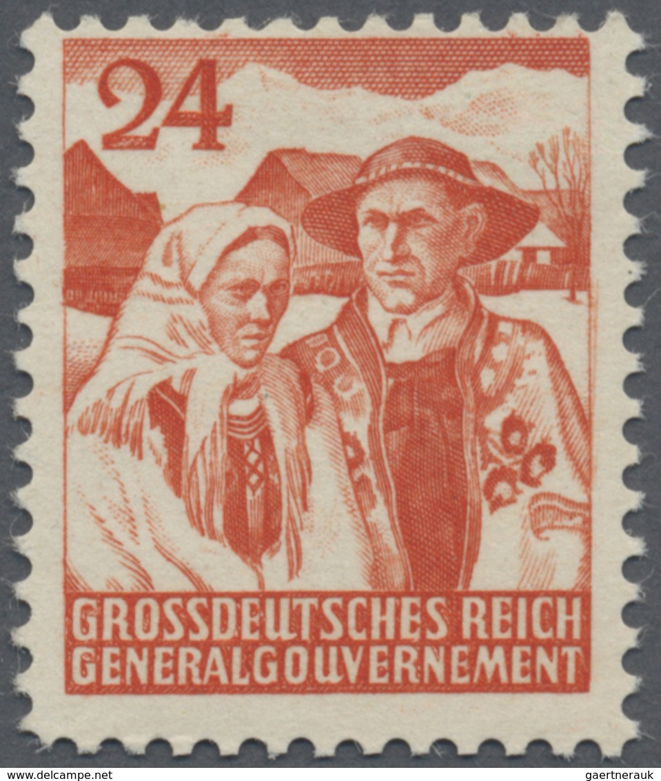 ** Dt. Besetzung II WK - Generalgouvernement: 1944, 24 (Gr) Rotorange Goralenpaar, Gezähnter Postfrisch - Occupation 1938-45