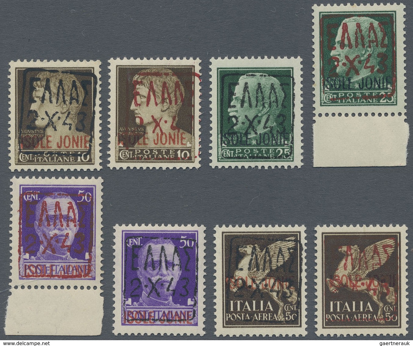 ** Dt. Besetzung II WK - Generalgouvernement - Dienstmarken: 1943, 10 C - 50 C In Beiden Aufdruck-Farbe - Besetzungen 1938-45