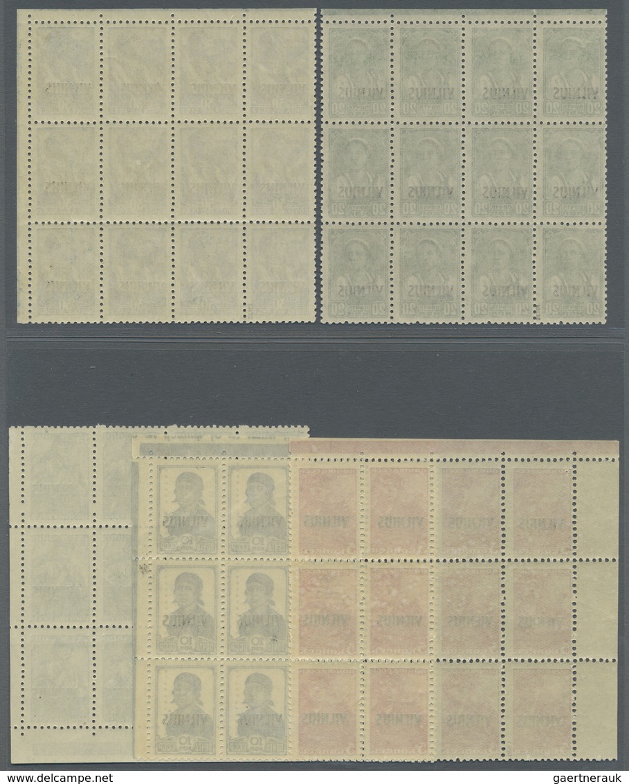 ** Dt. Besetzung II WK - Litauen: 1941, Freimarken Der Sowjetunion 5 Kop. Braunrot Bis 30 Kop. Blau Mit - Occupazione 1938 – 45