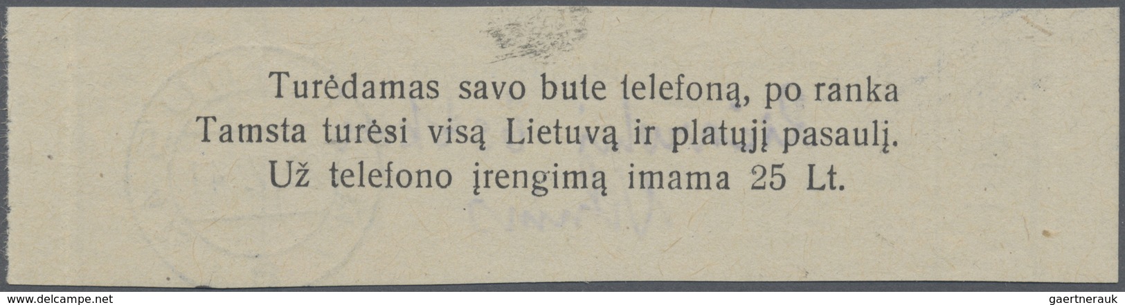 Br Dt. Besetzung II WK - Litauen: 1941, Freimarken Paar 5 K Braunrot Davon Eine Marke Rechts Ungezähnt, - Occupazione 1938 – 45