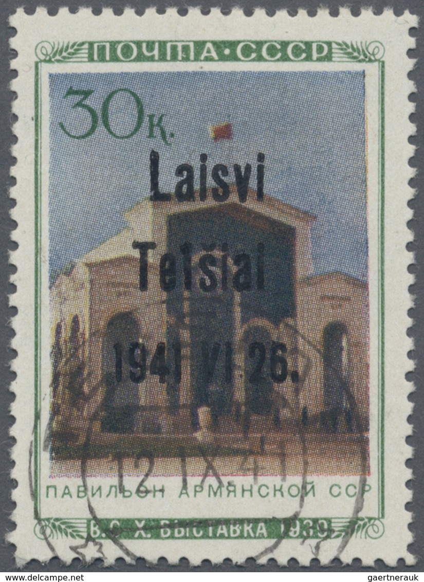 O Dt. Besetzung II WK - Litauen - Telschen (Telsiai): 1940, Sondermarke 30 K Landwirtschafts-Ausstellu - Besetzungen 1938-45