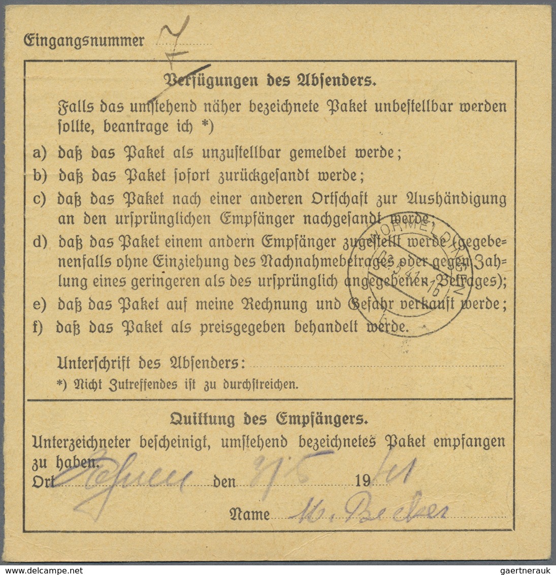 Br Dt. Besetzung II WK - Luxemburg: 1940, 30 Pf Dkl'braunoliv Vom Oberrand Als Portogerechte EF Auf Inl - Besetzungen 1938-45