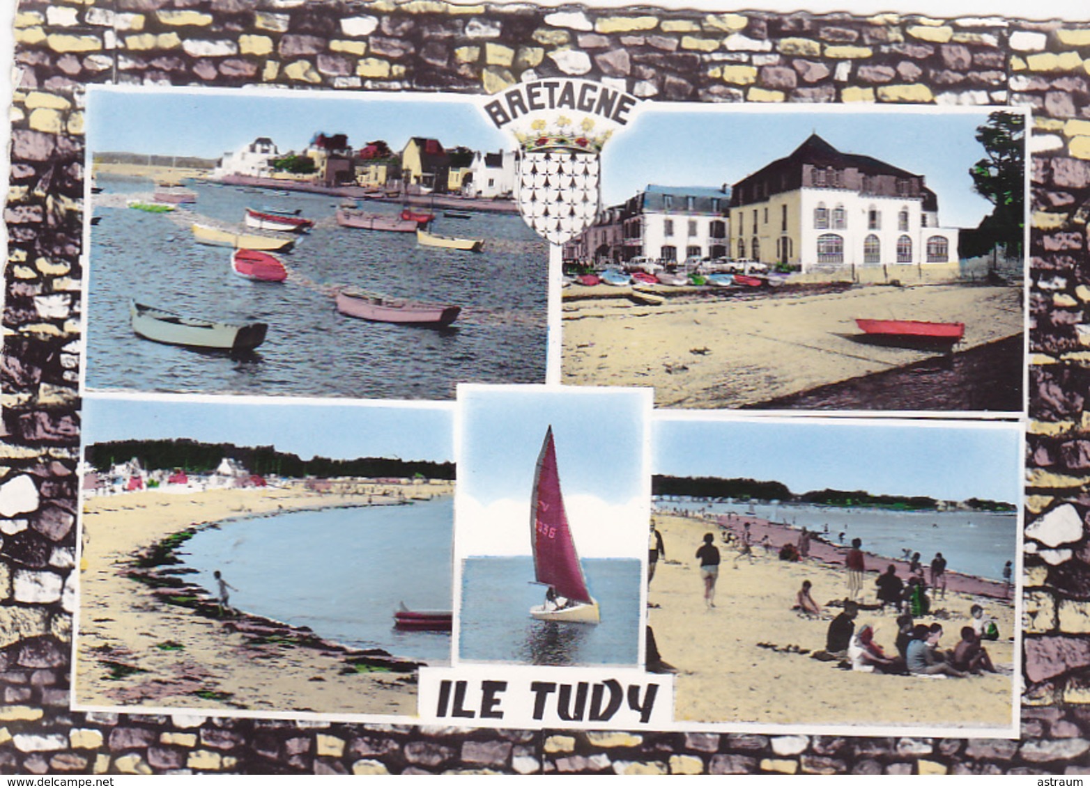 Cp -29-ile Tudy-Pas Sur Delc.-port Plage (multivues)- Edi Du Moulin - Ile Tudy