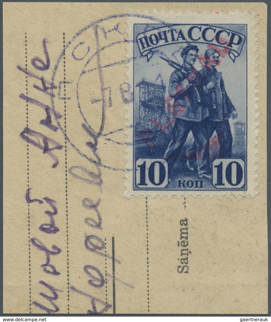 Brfst Dt. Besetzung II WK - Russland - Pleskau (Pskow): 1941, 10 Kop. (Russland Mi.Nr.: 786) Mit Rotem Gum - Occupation 1938-45