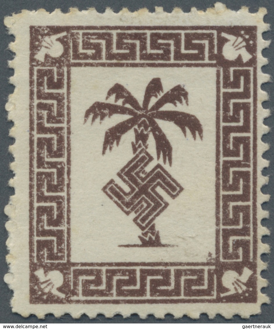 ** Feldpostmarken: 1943, Tunis Päckchenmarke, Dickes Papier In Seltener Postfrischer Erhaltung Mit Orig - Autres & Non Classés