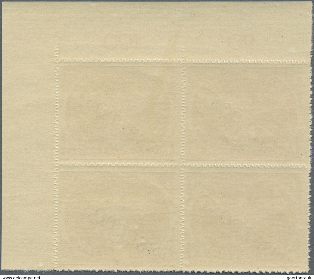 Feldpostmarken: 1944, AGRAMER AUFDRUCK, 4 Feldpostmarken Von Rechter Oberen Bogenecke, Durchstochen, - Altri & Non Classificati