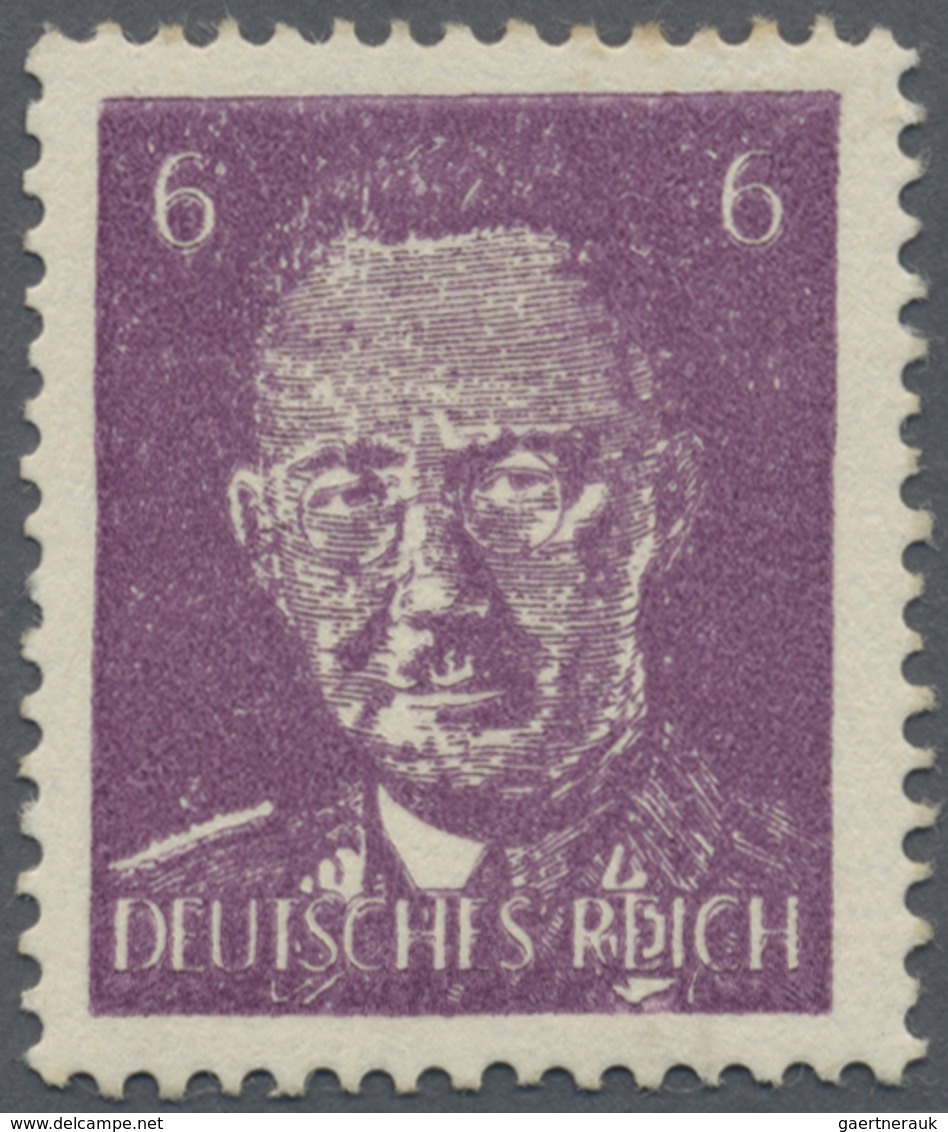 ** Kriegs- Und Propagandafälschungen: 1943, 6 Pfg. Himmler, Eng Schraffiertes Gesicht, Postfrisch, Weni - Autres & Non Classés