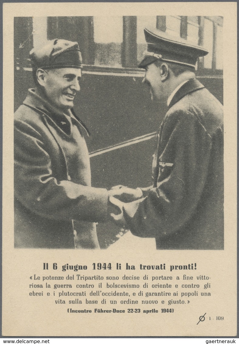Br Kriegs- Und Propagandafälschungen: Deutsche Propagandakarte Für Italien: Karte "II 6 Giugno 1944 Li - Autres & Non Classés