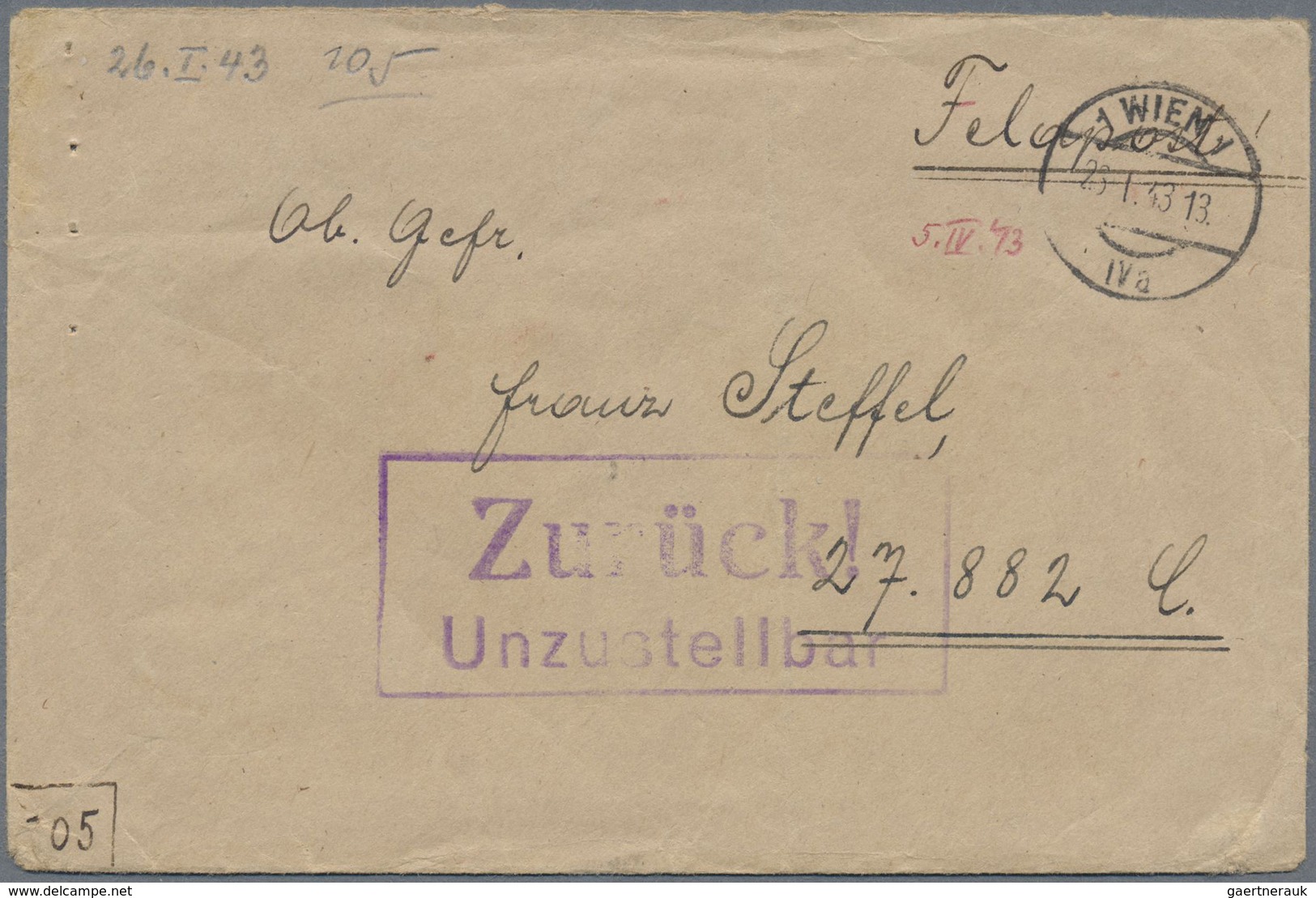 Br Feldpost 2. Weltkrieg: 1941 (21.12.), Luft-FP-Brief (mit Brieftext ) Aus Dem "Kessel Von Stalingrad" - Altri & Non Classificati