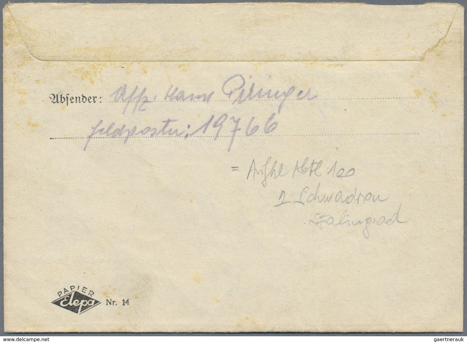 Br Feldpost 2. Weltkrieg: 1942 (17.12.), Ausgeflogener FP-Brief "Luft-Feldpost Ohne Marke" (Sonderform - Sonstige & Ohne Zuordnung