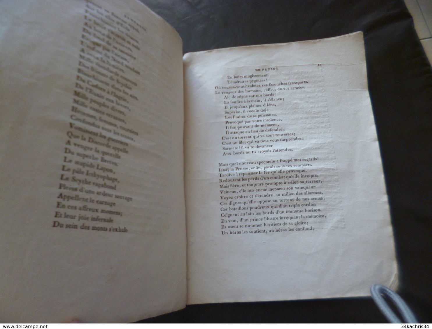 Campagne De Prusse Poème Dithyrambique C.Leber 1787 20 Pages Désolidarisées - Autori Francesi