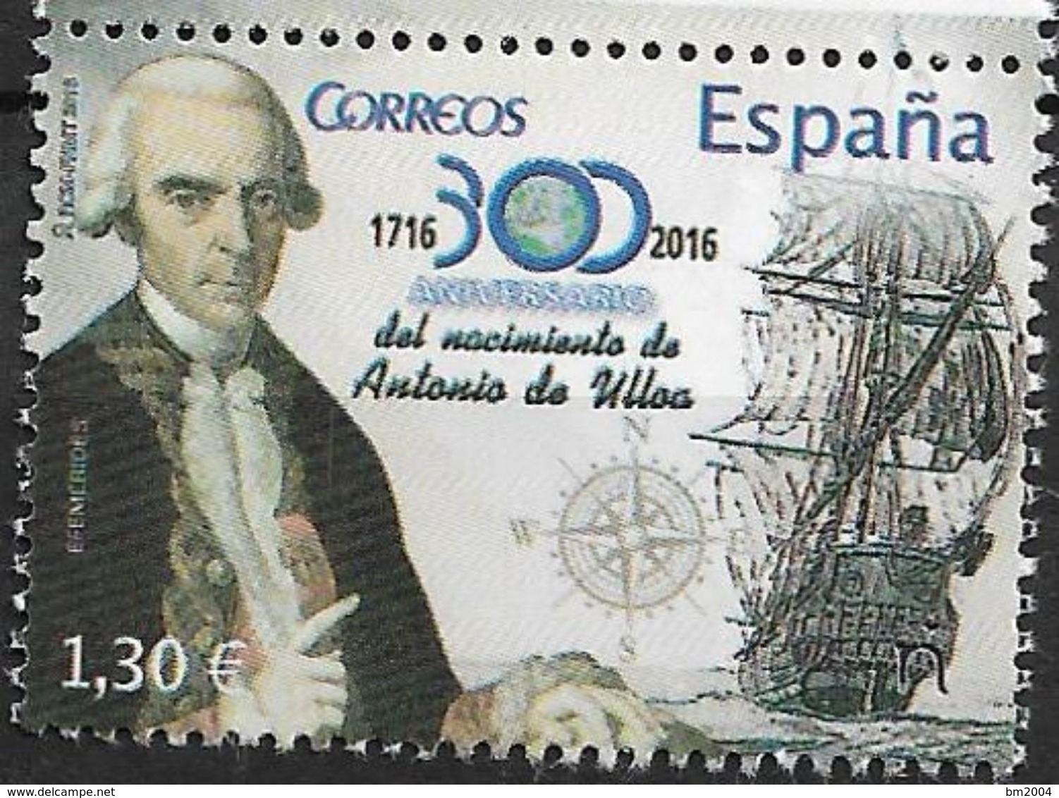 2016 Spanien Mi.5101**MNH    300. Geburtstag Von Antonio De Ulloa. - Nuevos