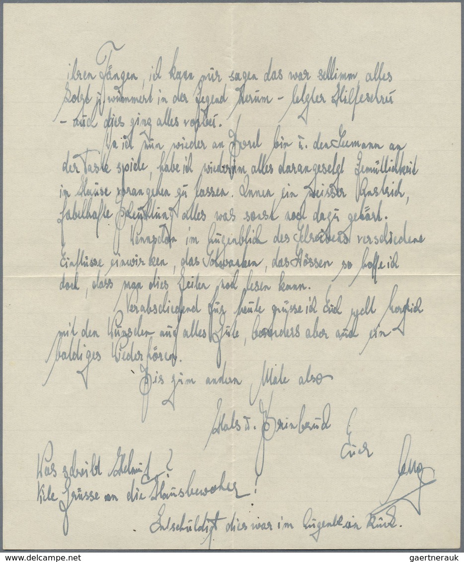 Br Feldpost 2. Weltkrieg: 1945, (24.2.), FP-Brief (inter. Text: mehrtägiger Sondereinsatz auf See.., An