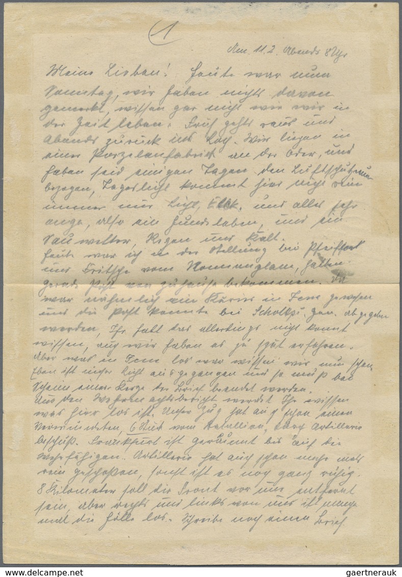 Br Feldpost 2. Weltkrieg: 1945 (6.3.), Ausgeflogener FP-Brief Aus Der "Festung Breslau" Mit Abs. Und Br - Autres & Non Classés