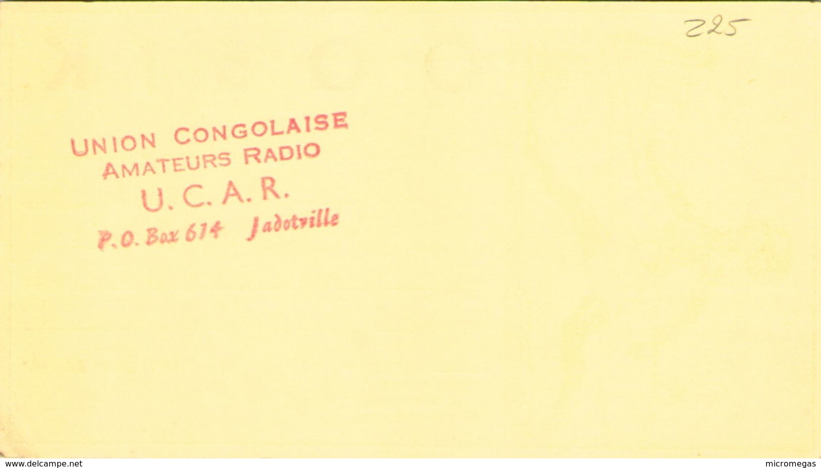 CARTE RADIO QSL - Stanleyville, Congo Belge - OQ5IK - 1958 - Radio