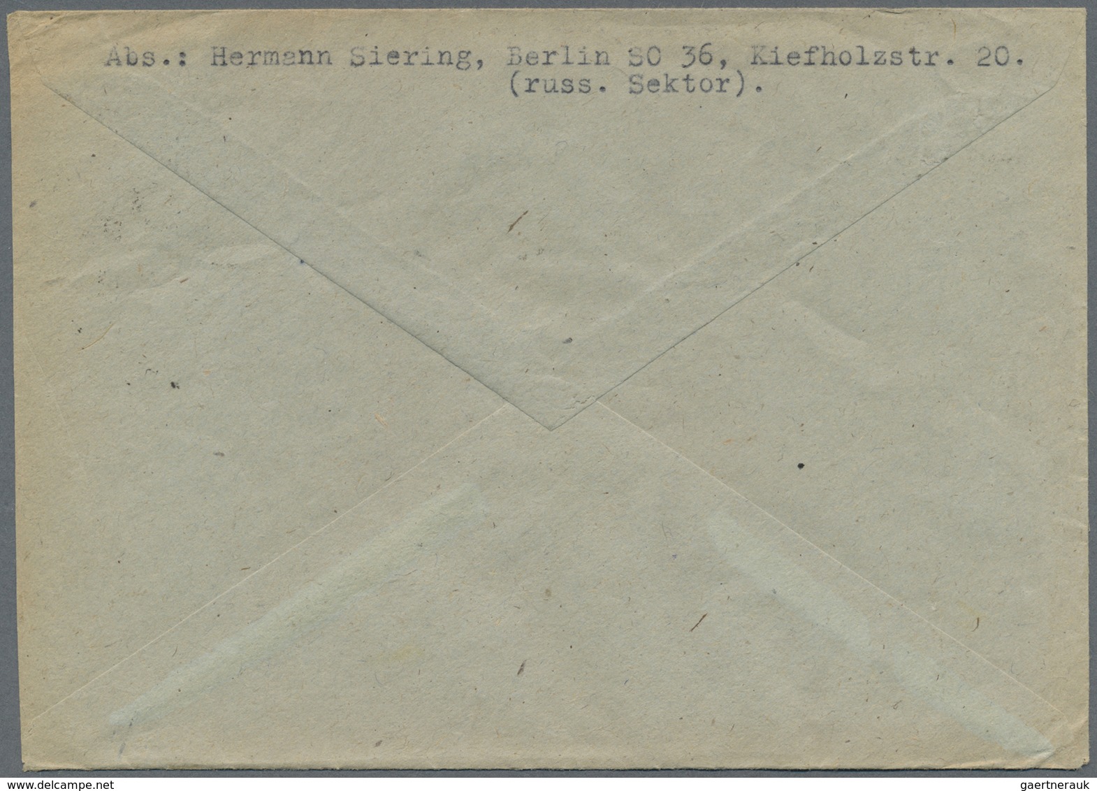 Br Zensurpost: 1946, "U.S. CIVIL CENSORSHIP BERLIN - PASSED", Schwarzer Maschinenstempel Vorderseitig A - Sonstige & Ohne Zuordnung