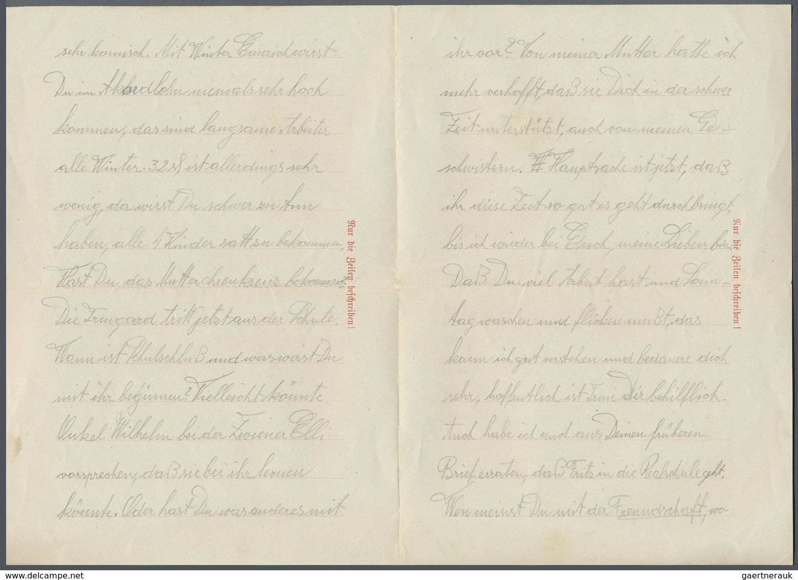 Br KZ-Post: Floßenburg: 1940, Vordruck-Briefhinhalt Mit Violettem L2 "Es Ist Verboten, Mehr Als 2 Marke - Lettres & Documents