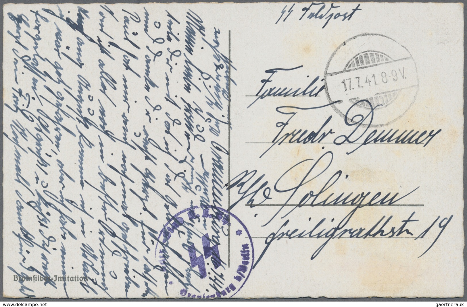 KZ-Post: 1941/1942, Konzentrationslager Sachsenhausen (Wachpersonal), 8 Karten Von Absender Bei Der - Storia Postale