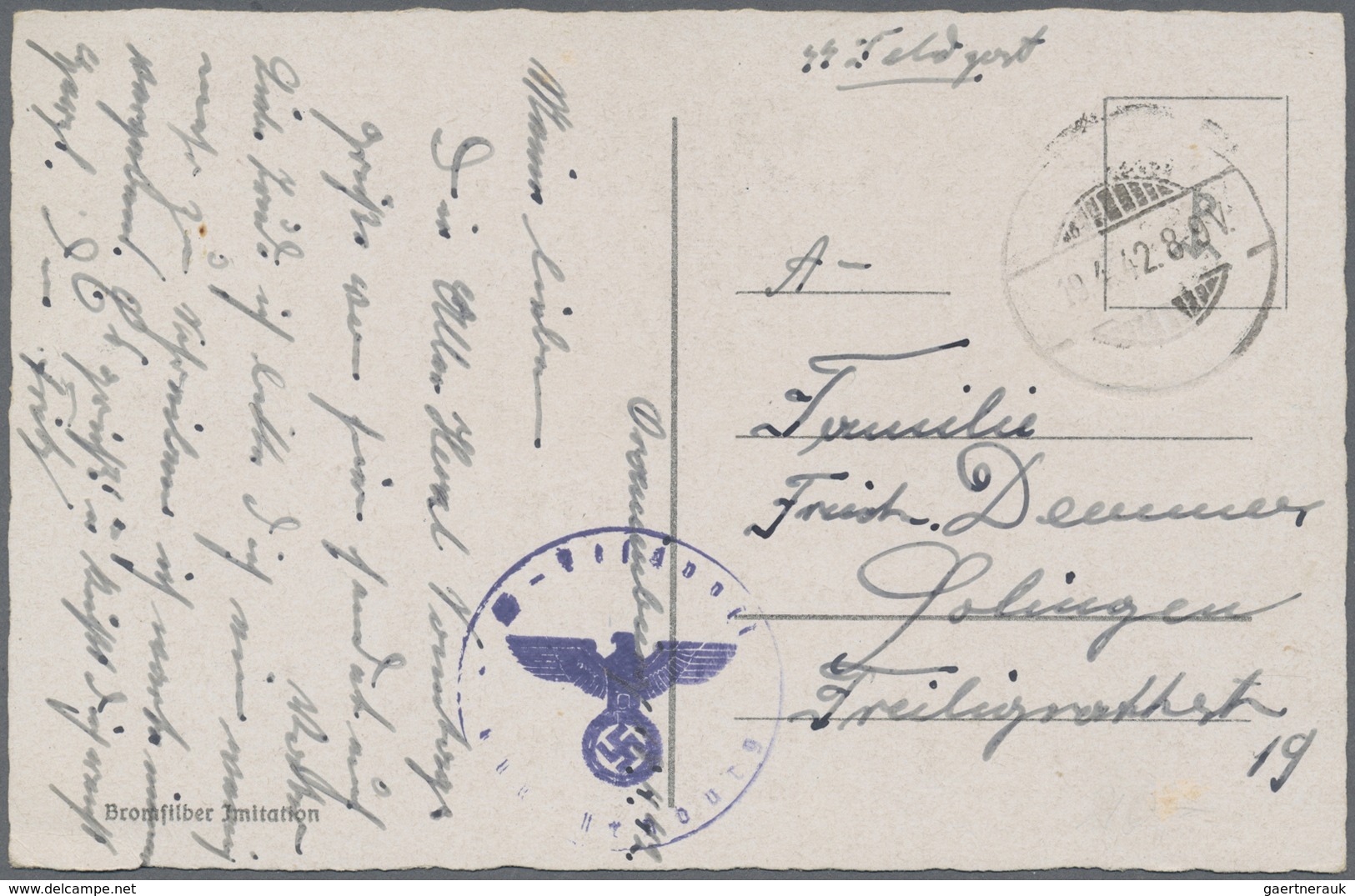 KZ-Post: 1941/1942, Konzentrationslager Sachsenhausen (Wachpersonal), 8 Karten Von Absender Bei Der - Storia Postale