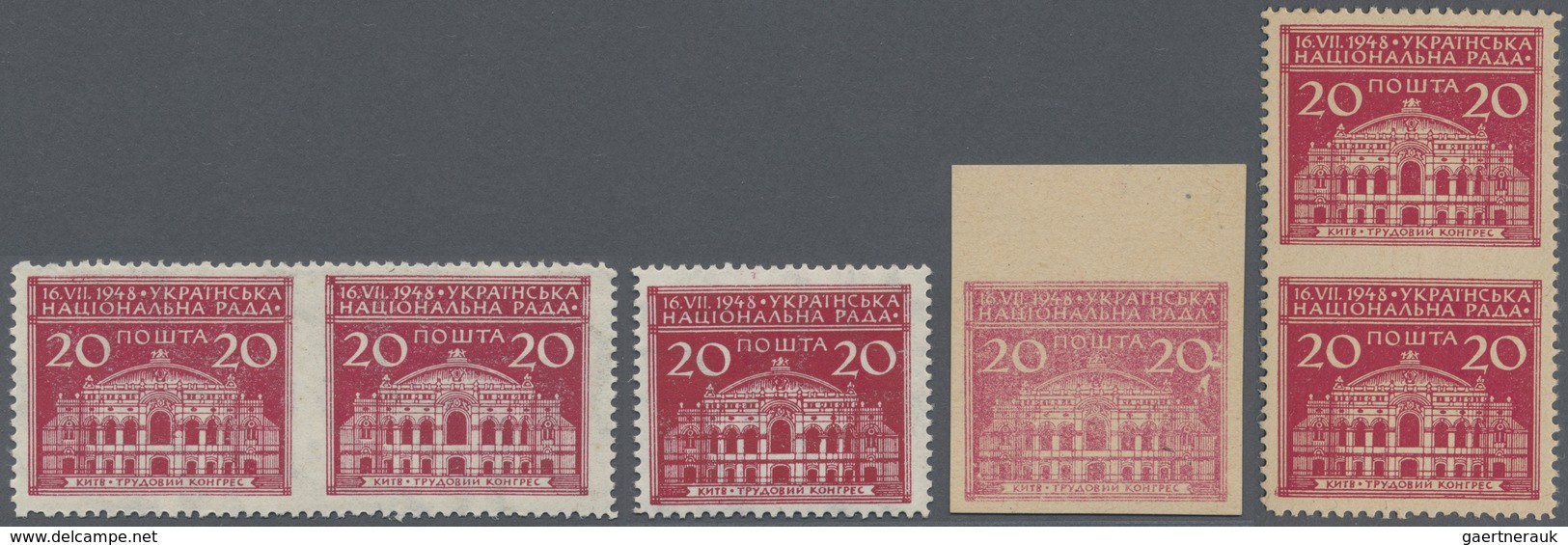 ** Lagerpost: München: 1948. Local Issue Of Ukrainian Prison Camp At Munich/Germany In Red Showing "The - Sonstige & Ohne Zuordnung