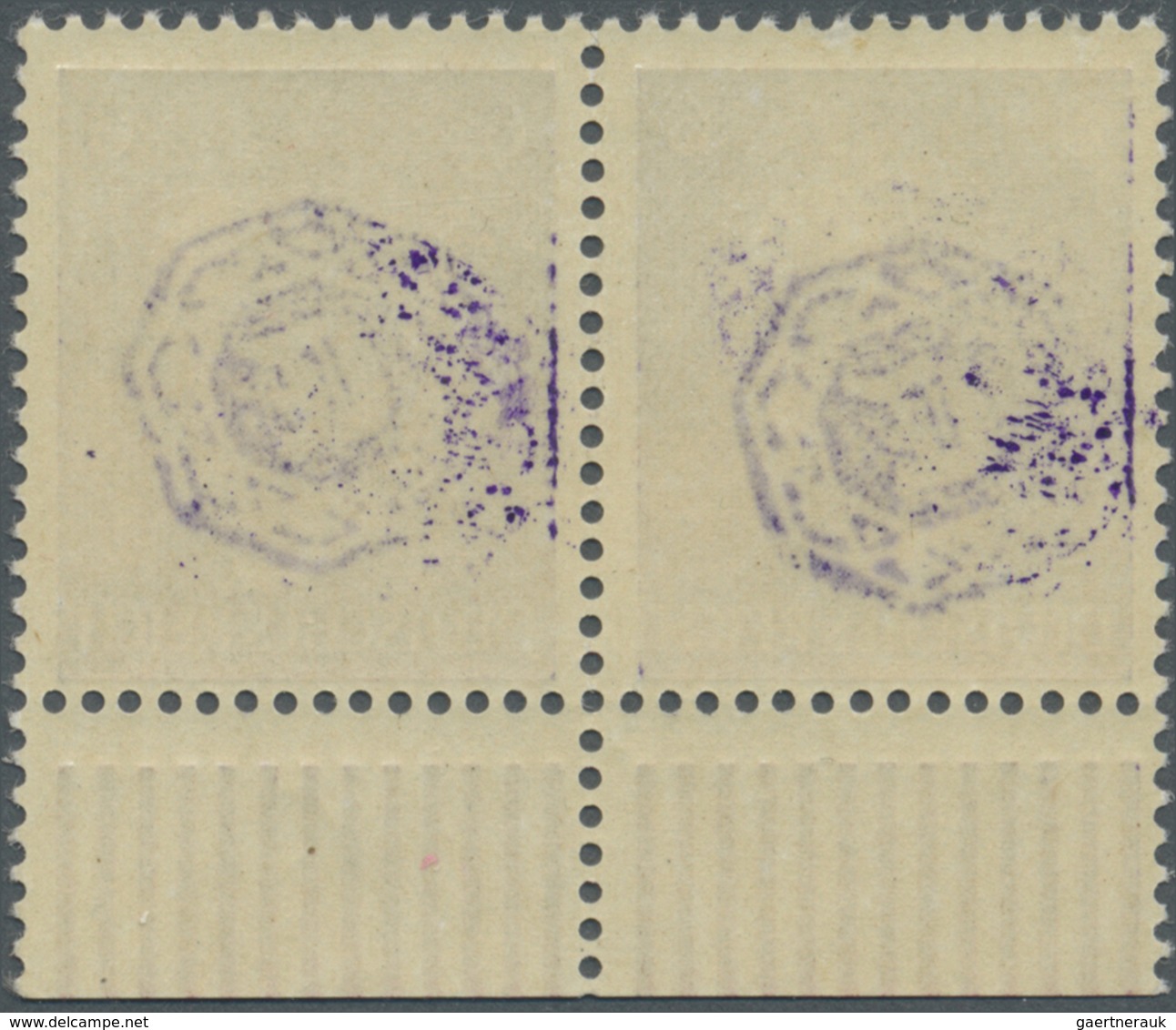 ** Deutsche Lokalausgaben Ab 1945: Löbau: 1945, 6 Pfg. Hitler Mit Blauviolettem, Kopfstehendem Aufdruck - Sonstige & Ohne Zuordnung